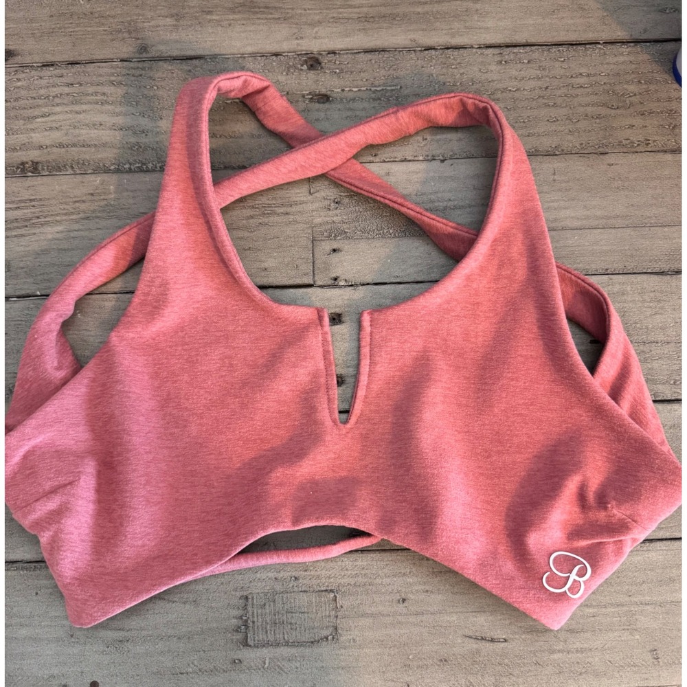 Bombshell Sportswear Ace Sports Bra Sedona Clay Notch Neck Crisscross Back